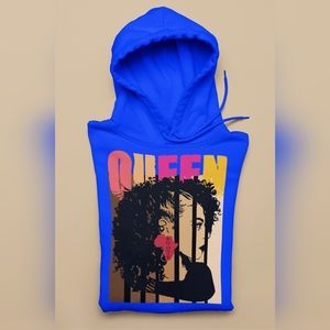 Queen BHM custom apparel warm hoodie